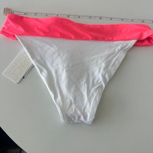 NWT L*Space Womens Neon Pink Color Block Veronica Blocked CLA Bottom Size M - Picture 7 of 8